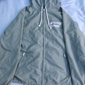 Light green Brandy Melville wind breaker